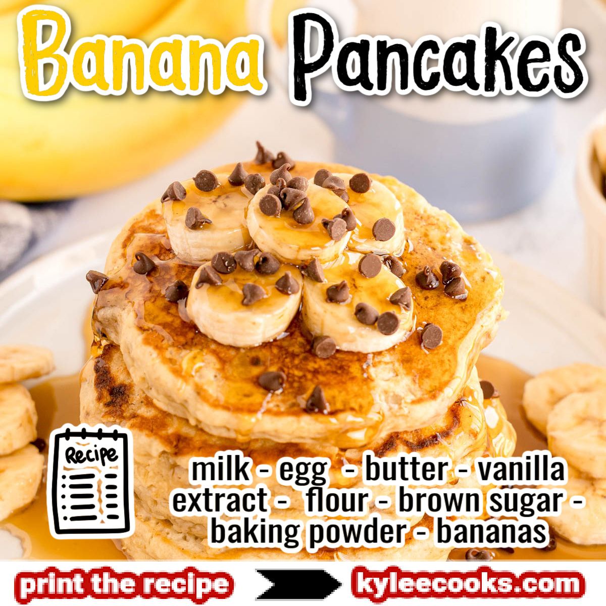 kyleecooks's tweet image. Packed with bananas, light and fluffy - this banana pancake recipe is super easy to make, any time of day! Grab yourself some breakfast! #breakfast #pancakes #banana #kyleecooks kyleecooks.com/banana-pancake…