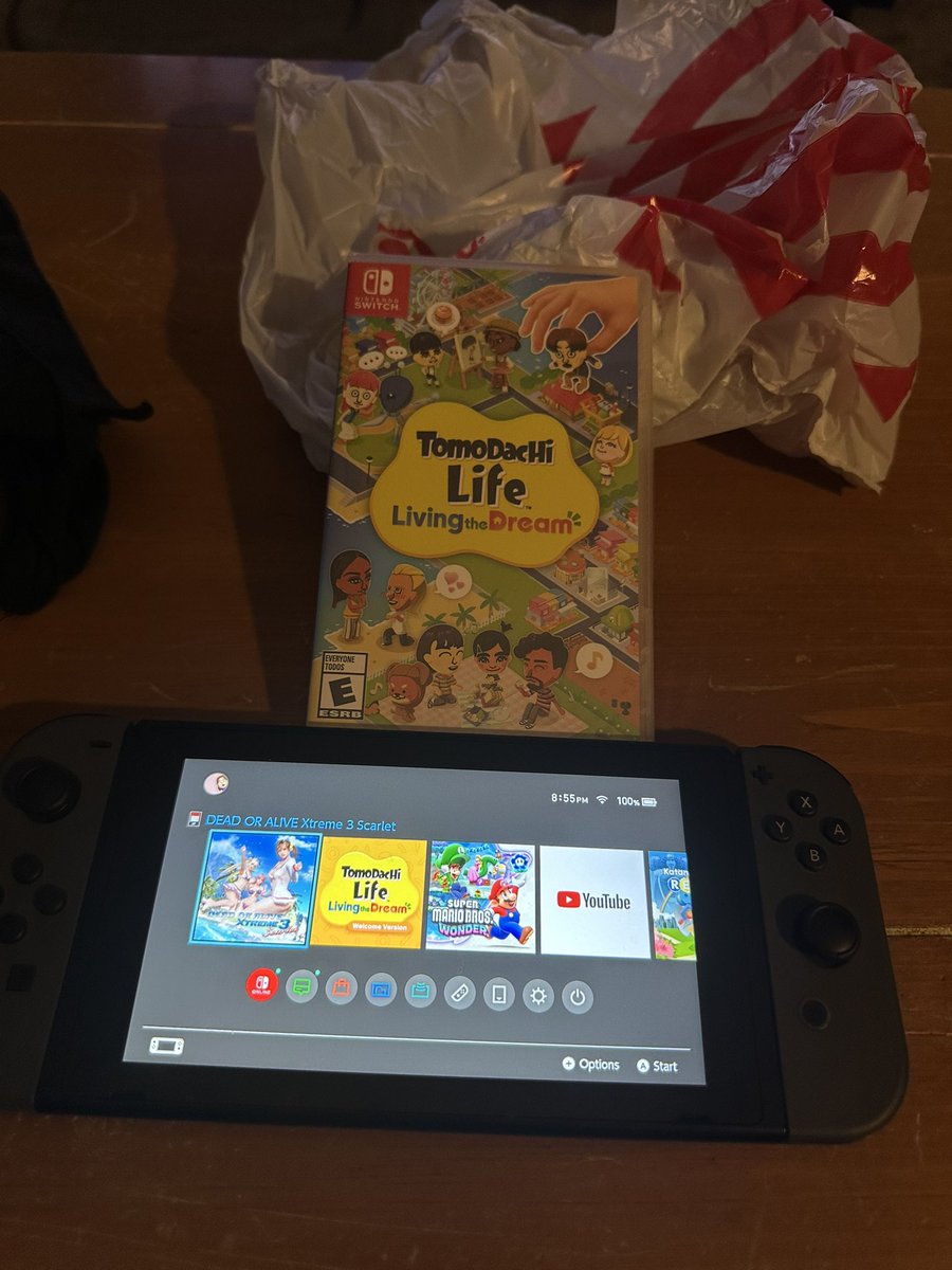 mfcmgg's tweet photo. Nintendo we may have our differences but thank you for making the new Tomodachi Life available for the original switch. Dusting this thing off for the first time since SMB Wonder https://t.co/haqvYkxVu1