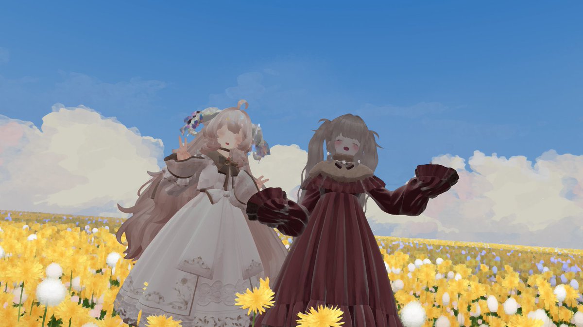 yuyu_vrchat's tweet photo. えくるーちゃんが載せてたワールド一緒に行ってきた！絵本の世界のような花畑と空がとてもきれいだし、無機質な部屋からスタートと物語性もあって不思議な体験でした(*^^*)📕鉛筆シェーダーの作者さんと同じだった！✨ https://t.co/lTkw80C6Yk