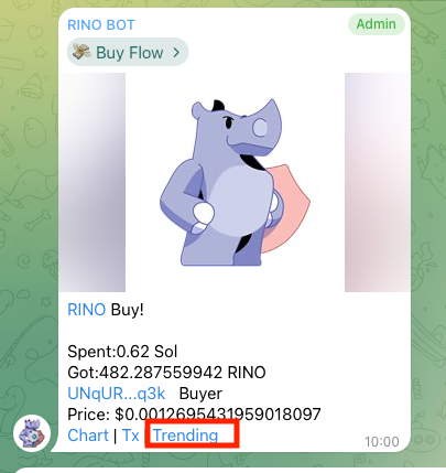 rinocoinrise's tweet photo. 💜New Feature Update💜 #RINOBOT

We have created a channel where you can view the rankings of trending tokens directly on Telegram.

Experience Now👉👉👉 https://t.co/hP5TB88ywg https://t.co/2Cy0n5BbXw