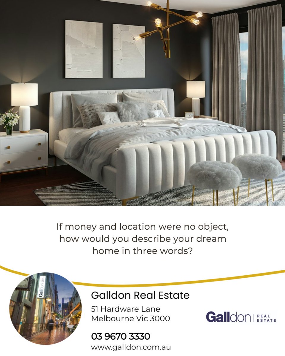 GalldonRE's tweet image. What three words capture your dream home? Share your vision of a perfect home, no limits! 

#dreamhome #imagineyourhome #homegoals