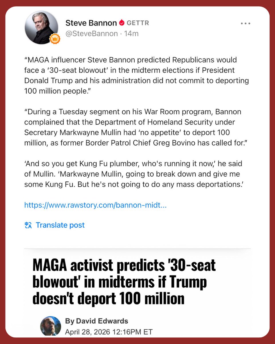 Bannon’s WarRoom tweet media