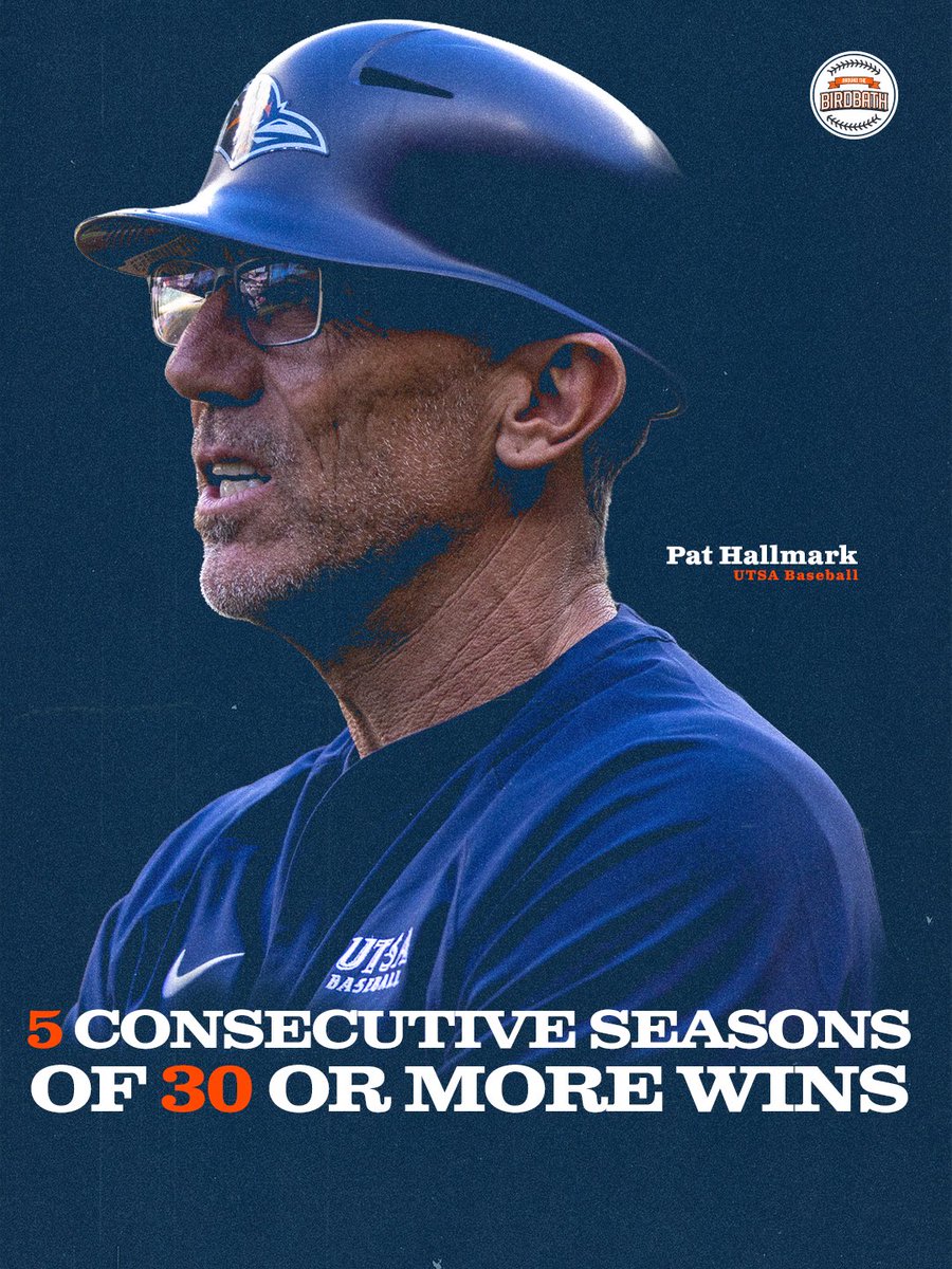 AlamoABB_Dan's tweet image. A staple of consistency!

For the first time in program history, @UTSABSB has won 30+ games in five consecutive seasons!

📷: @rylanphotog 
🖼️: @Aaron_satx 
🐐: @Pat_Hallmark