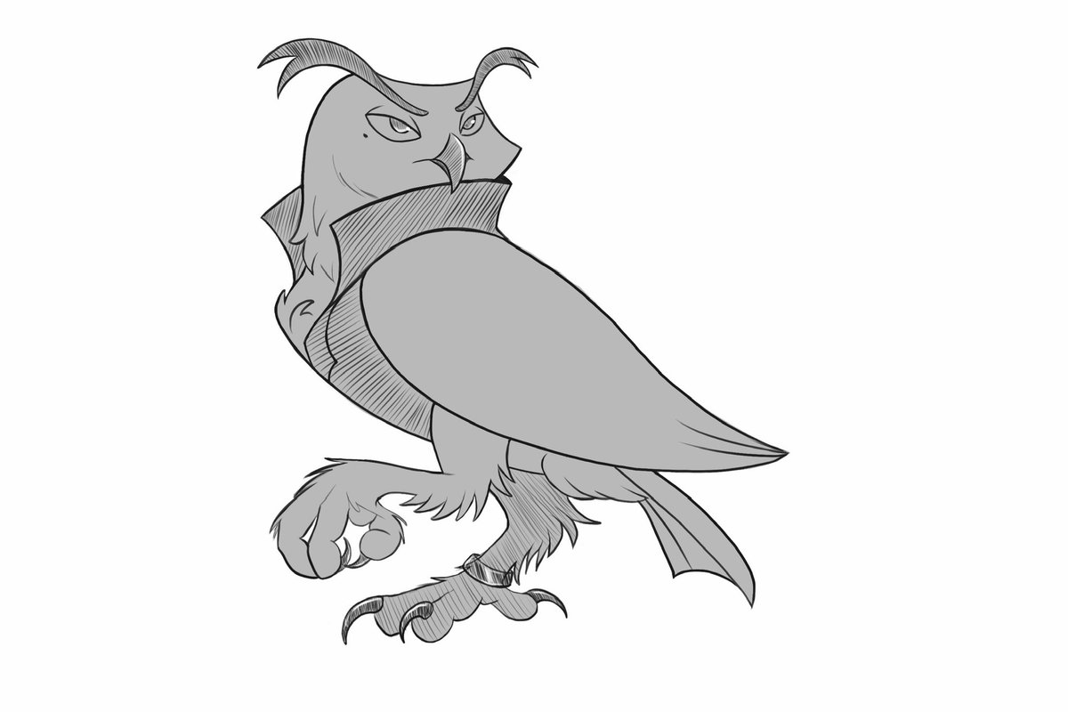 sallyllart's tweet photo. A portrait approved by his father… which Enoch would much prefer to destroy.  

Enoch, a character who has worn so many masks for so long, he no longer knows what’s behind them. He’s a gentle giant forced into the role of a confident businessbird by his father, Elijah. 
#ocart https://t.co/1qUt0pdHSH
