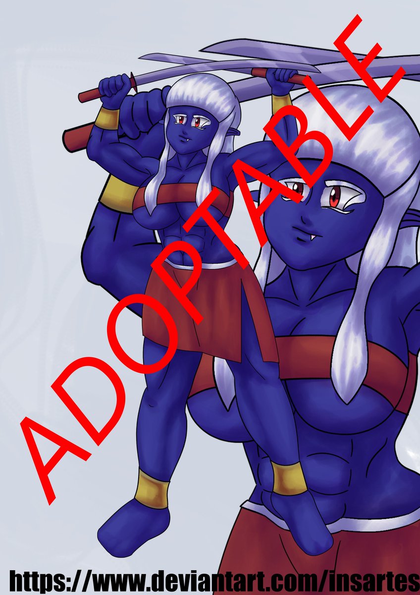 Insartez's tweet image. ⚔️Swordgirl Blue Oni[Adoptable]⚔️

👇See in the comments below to bid👇 
#adopt #auction #adoptableopen