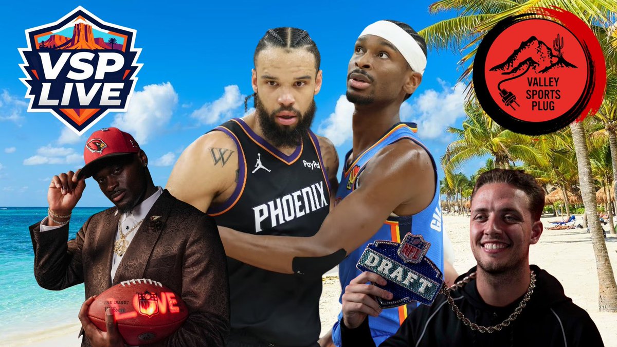 AZ_VSP's tweet image. The @Suns Are Swept Away &amp;amp; The @AZCardinals Draft Brings The “Love” ❤️ 

VSP Goes LIVE TONIGHT @ 7:15 PM MST🚨

youtube.com/live/Oj3w1fTgD…

Playback Always Available On Valley Sports Plug YouTube &amp;amp; Podcast Streaming Services 🎧

#phoenixsuns #okcthunder #arizonacardinals