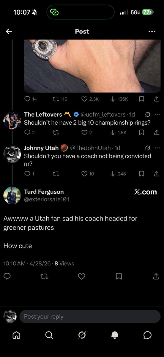 TheJohnUtah's tweet photo. Michigan fan base never fails to amaze me https://t.co/lSfACHzw24