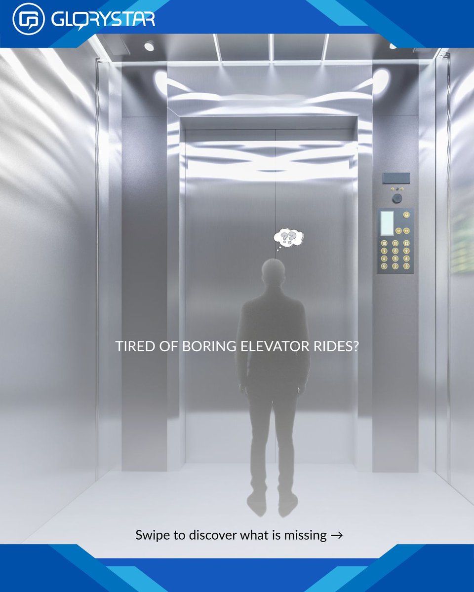 glorystartouch's tweet image. Elevator rides will NEVER be boring again!
Say hello to Capella Stretched Display  ultra-wide, super bright, slim design perfect for tight elevator spaces, turning every floor into a mini cinema!
Perfect for #ads, #buildinginfo, #promotions, or just making the ride way more fun.