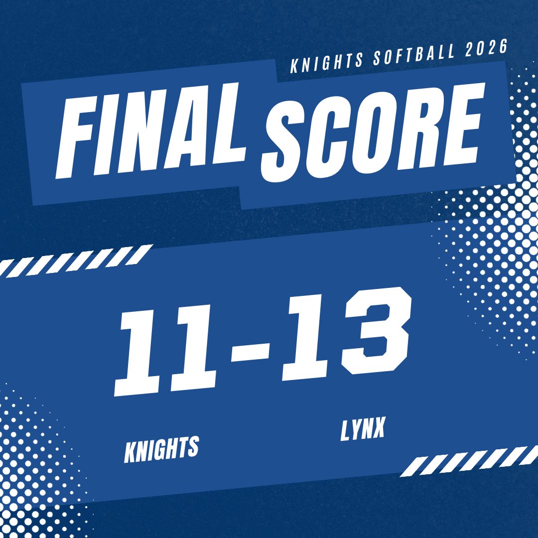 OGKnightsSB's tweet photo. Knights let one slip away tonight to a talented Brandon Valley team. Atley Herold-Stephens with a huge night, hitting a home run, triple and driving in 3. Sonia Deckert stole 4 bases. Multi-hit, multi-RBI nights from Sheridan &amp; Kappel too. Back at it in Brookings on Thursday. https://t.co/9LgeEV5ZSc