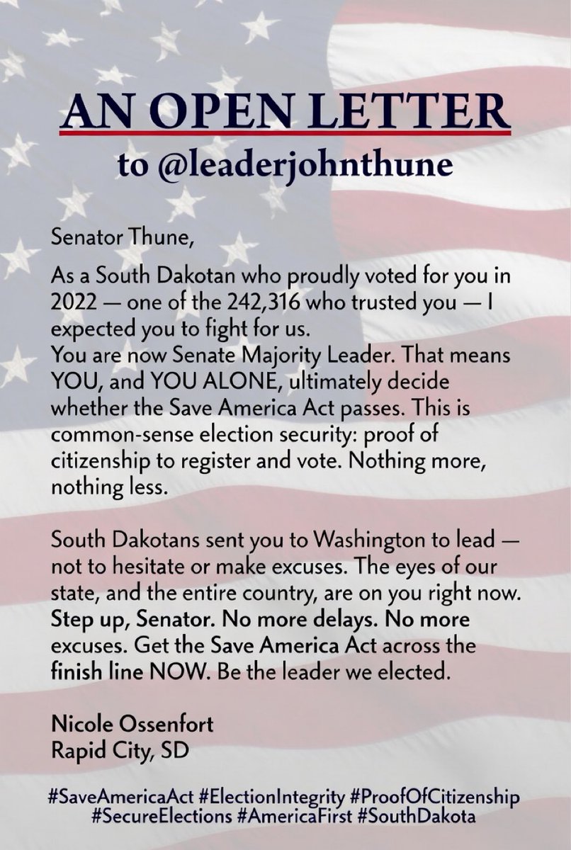 mlaudadio's tweet photo. @LeaderJohnThune https://t.co/OLnPrXoI5M