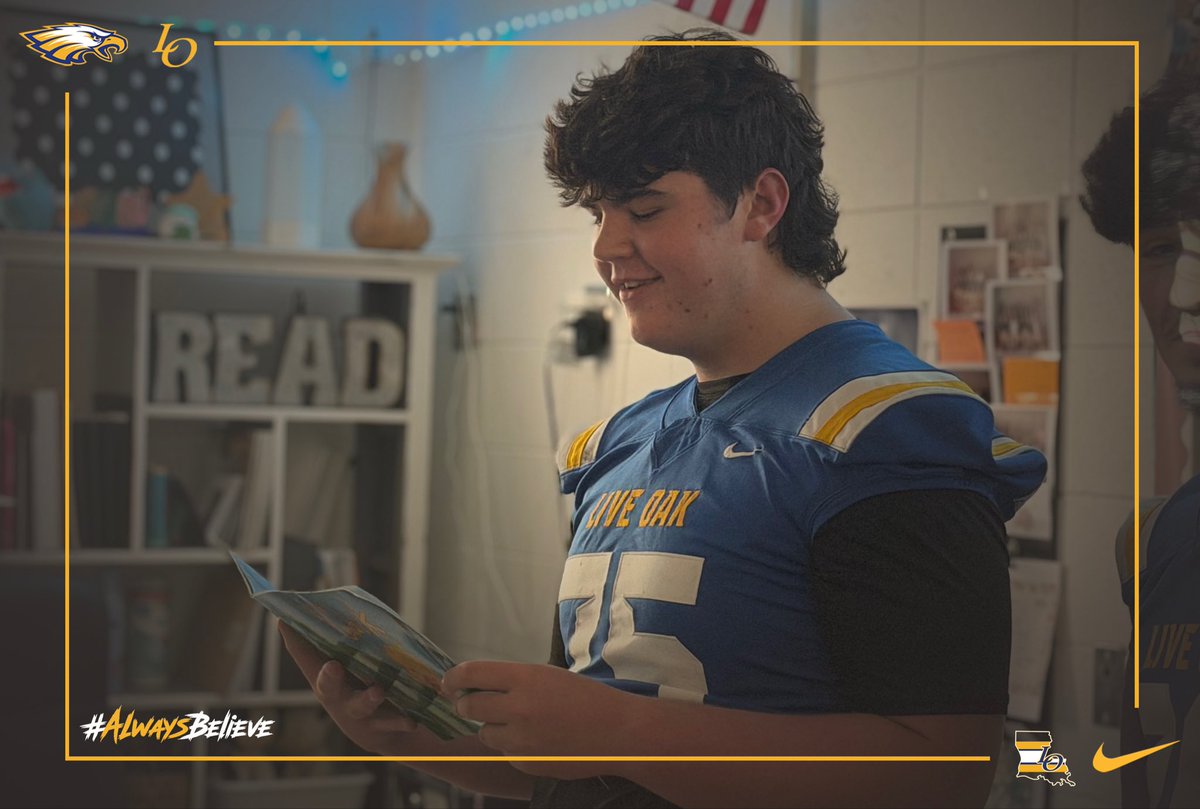 LiveOakFB's tweet image. Over the last several weeks, our football team has had the pleasure of visiting both North Live Oak and South Live Oak Elementary. We’re proud of our players for giving back, reading to students, and serving as positive role models in our community. 
#AlwaysBelieve