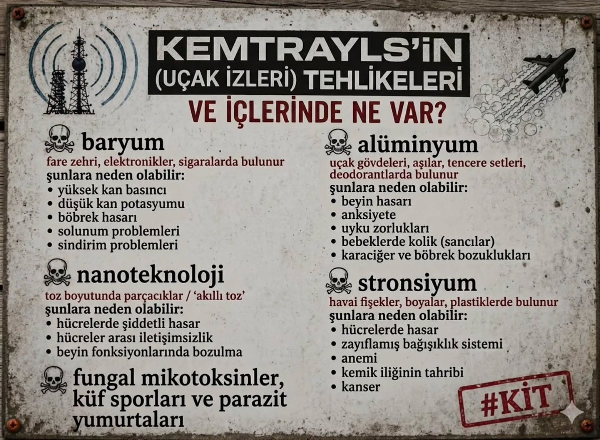 yaarenler's tweet image. #chemtrails'in ne olduğunu öğrenin. Sonra ne olduğuna bakın. Ne udugu belli olmayan hastalıklar salgınlar nasıl peydalanir. Nasıl aciller tikabasa dolar anlam verin. #öldürülüyoruz. #katliam #Soykırım. #paylaş beğen Uyan KanUykusu