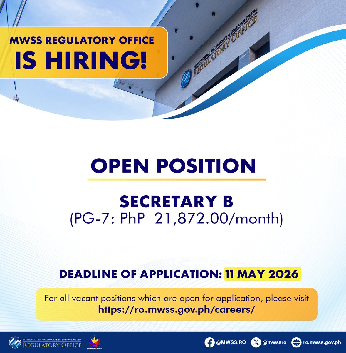 MWSS Regulatory Office tweet media