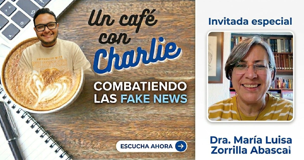 Conoce más sobre las Fake News en la entrevista realizada a la Dra. María Luisa Zorrilla en el Podcast “Un café con Charlie”. ¡Escúchalo!
open.spotify.com/episode/2XZvXG…

Y recuerda inscribirte al MOOC Exploradores de la Posverdad vs. Noticias Falsas.
cursos.aprende.gob.mx/courses/course…