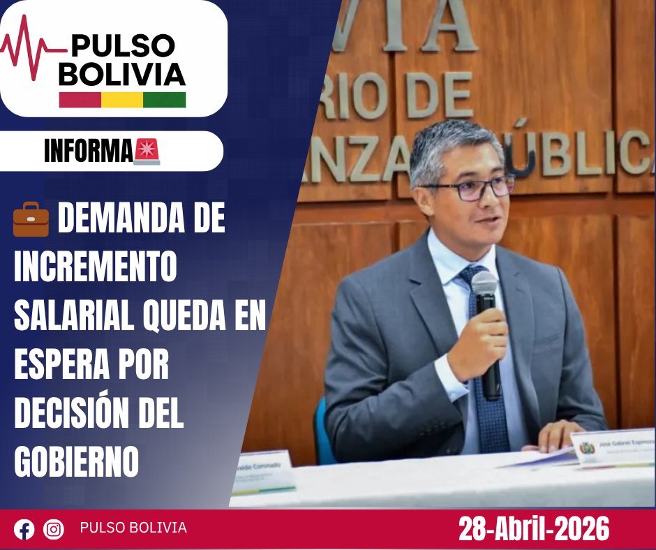 Bo5989717pulso's tweet image. 📢 El Gobierno no responderá al pliego de la COB ni al pedido de incremento salarial antes del 1 de mayo.
⏳ Sectores esperan una definición oficial en los próximos días.
#Bolivia #COB #IncrementoSalarial #1DeMayo #Gobierno #Noticias