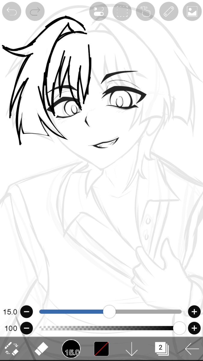 Roadkillcakes's tweet photo. Been too busy playing games but here's a wip 😼

#scaramouche #wanderer https://t.co/xaMYpbgPEU