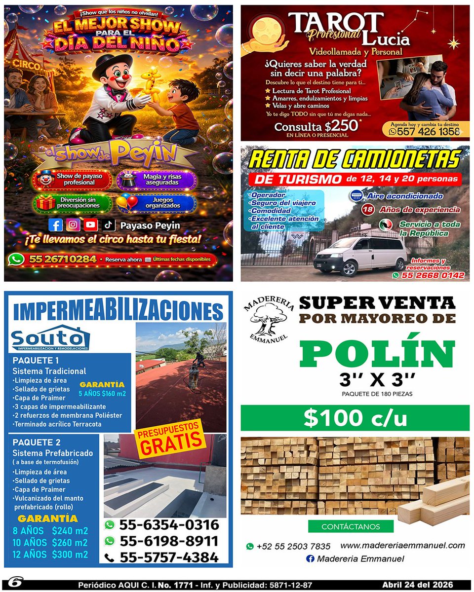 periodicoAQUI's tweet image. #payaso #tarot #rentadecamionetas #Impermeabilizaciones #madereria #OmarTapia #AQUICUAUTITLÁNIZCALLI

Compártelo, puede ser de utilidad para alguien.

Nuestra Edición Completa en:
periodicoaqui.com