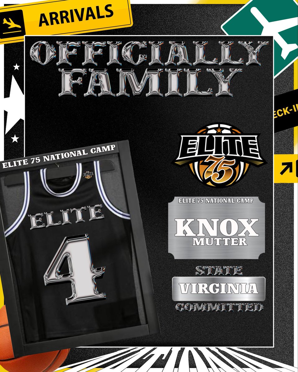 Class of 2031 6’0 Wallace Middle School (VA) Knox Mutter is OFFICIALLY apart of the Elite 75 Family and will be LIVE in action at the Elite 75 National Camp.