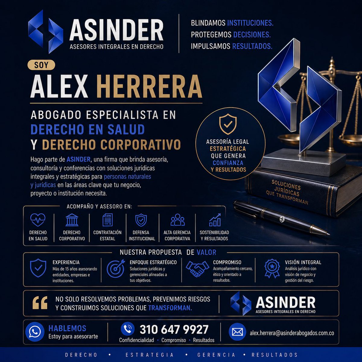 AlexanderHerr39's tweet photo. No solo resolvemos problemas jurídicos… prevenimos riesgos y construimos soluciones que transforman. https://t.co/oOJl4gQQub