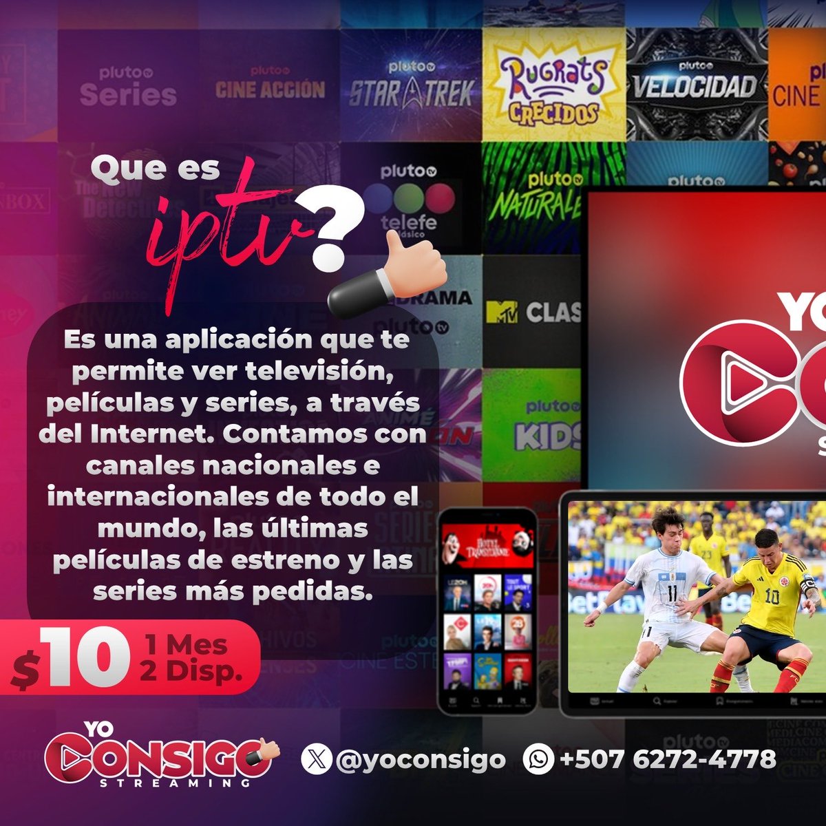 YoConsigo's tweet photo. Yo Consigo Streaming

🖥️ Disfruta series, películas y contenido variado en un solo lugar
🇵🇦 Configuración sencilla y soporte disponible
📲 Escribe ya mismo al WhatsApp: +507 6272-4778

#StreamingPanama #EntretenimientoPTY #SeriesYPeliculas #ContenidoDigital #TVPanama https://t.co/hT0IzT0l02