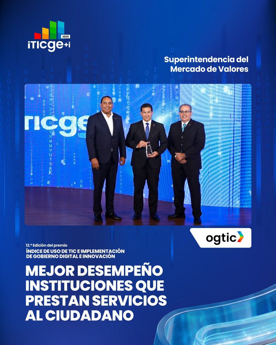 OGTICRDO's tweet photo. Hilo 2/2
Seguimos reconociendo a las instituciones que avanzan hacia un Estado más eficiente, basado en datos y orientado a resultados.
Enhorabuena:
@prodominicana 
@IDAC_RD 
@EdeesteRD 
@SIMVRDO 
@ONESVIERD 
#iTICge+i
#EstadoConDatos https://t.co/PvnVojkzeq