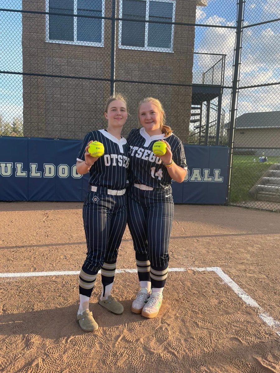 OtsegoSB's tweet photo. Bomb squad from last weeks game vs Wyoming.  Congratulations Mikayla Bateman and Maddie Back! https://t.co/aKPbrfL9Sx