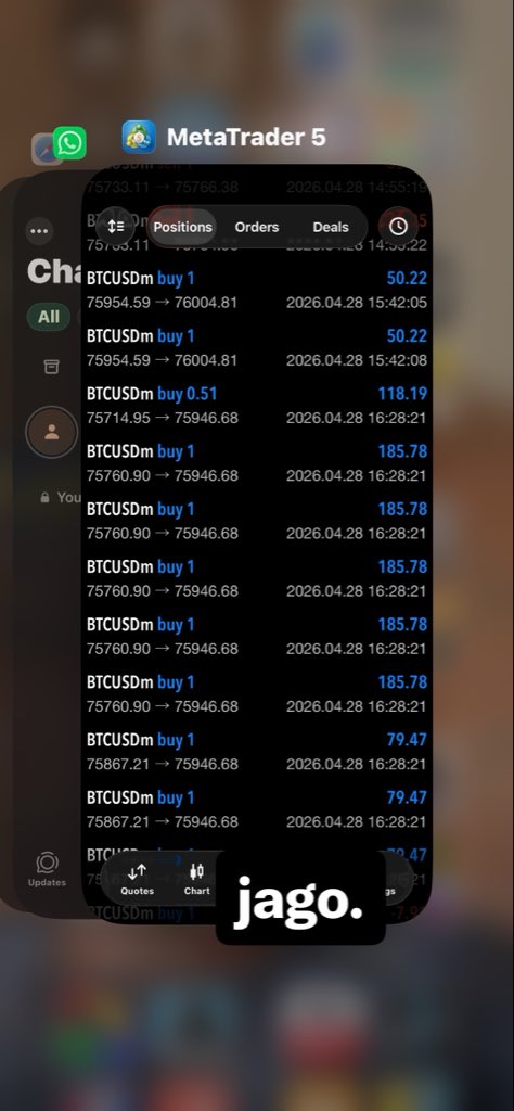 jagoxm's tweet photo. Had to close early positions to keep this one running https://t.co/WWsJWi3qzN