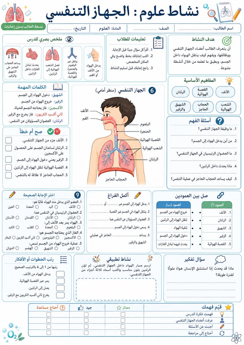 newksa1's tweet image. للمعلمين 📚 

حول اي درس في اي مادة إلى نشاط تفاعلي جاهز للطلاب 

كل ما عليك هو ان ترفع صورة الدرس او ملف 

pdf  للدرس إلى تطبيق #ChatGPT لتكون النتيجة دقيقة جداً 

هذا البرومبت #Prompt بالاسفل 👇🏻