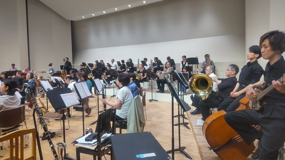 whitecloudswind's tweet photo. リハーサル、始まりました🎵
お天気が心配ですが、
13時半開場、17時開演、
練馬文化センター大ホールで　お待ちしてます‼️ https://t.co/ziOFL7zG2b