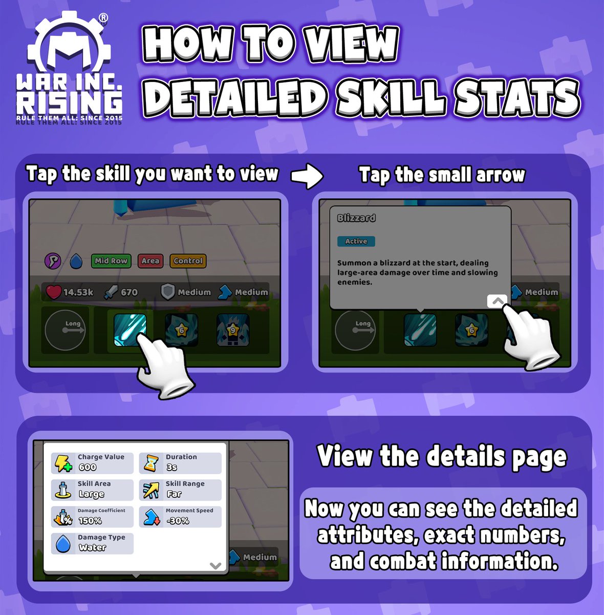 WarIncRising's tweet image. 🔍 Stop Guessing—Unlock the “Hidden” Skill Panel in 10 Seconds

Want more precise tactical setups? 
Check this quick guide to reveal full skill details and see the real stats at a glance!#gaming #mobilegames #gametips #strategy #tipsandtricks #gamingcommunity