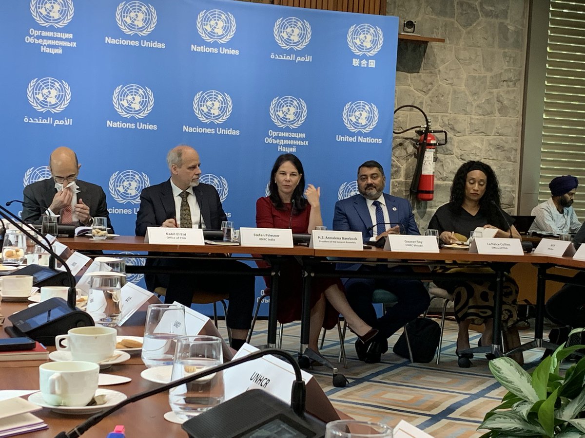 vinodmishra_UN's tweet image. Pleasure to attend special meeting of United Nations in India Country Team briefed President of the UN General Assembly Annalena Baerbock about the India-UN partnership to accelerate sustainable development during her visit to New Delhi.

l#india #LeaveNoOneBehind #TeamUNinIndia
