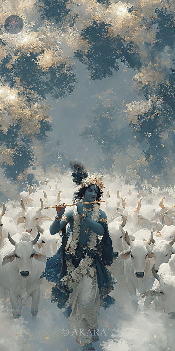 Akara__1's tweet image. When the divine walks among the pure of heart 🔱

The cows know. They've always known.

#Krishna #SacredArt #Divine #Spiritual #Hindu