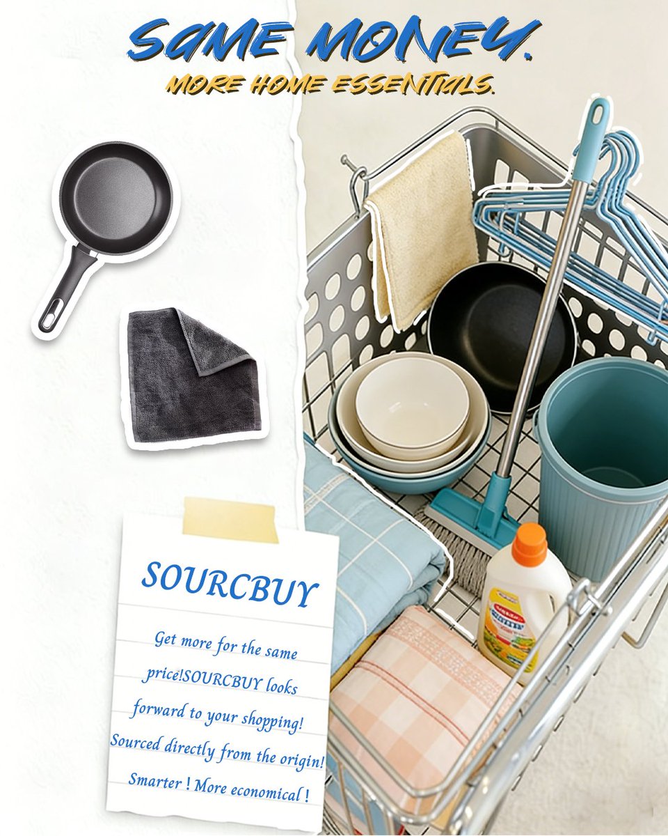 SourcBuy's tweet image. Same money, more home essentials.
More comfort. More function.
No inflated prices.
#b2bmarketing #b2b #b2bsales #smallbusinesslife #smallbusinessowners  #sourcbuy