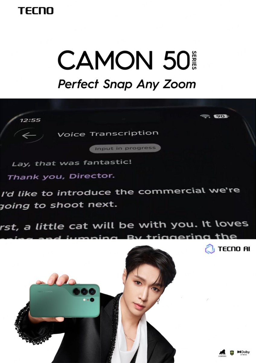 TecnoaiGlobal's tweet photo. ICON Lay Zhang ONLY 😎
#张艺兴 #张艺兴💕 #lay #layzhang #LayZhang #CAMON50 #TECNOCAMON50 #TecnoCamon50 https://t.co/gA8YJksL7p