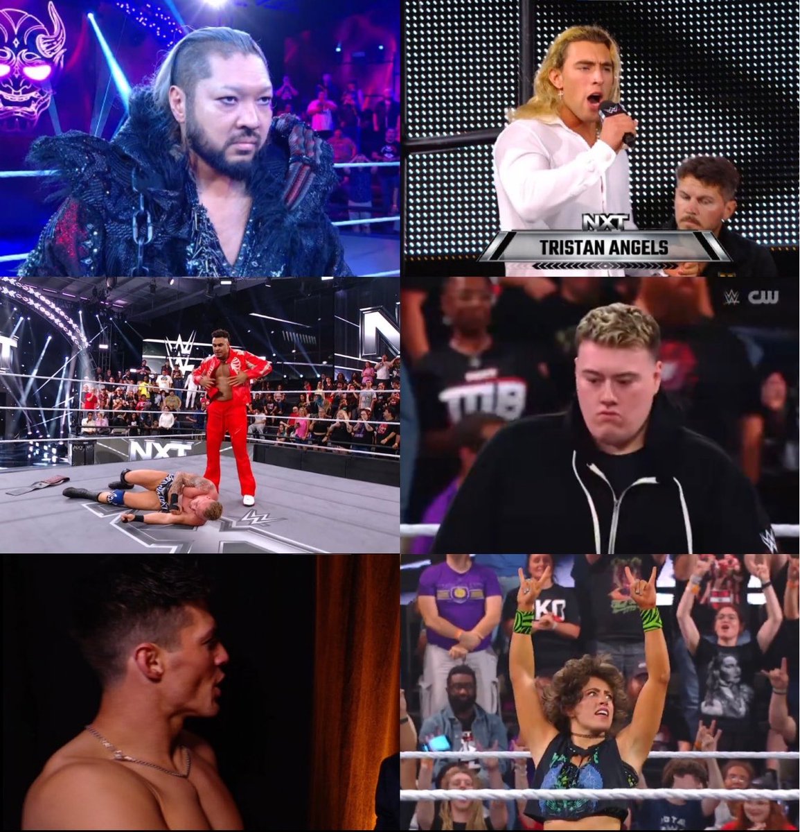 WrestlePurists's tweet image. All debuts on tonight’s #WWENXT

• EVIL
• Tristan Angels
• Kam Hendrix
• Will Kroos
• Tate Wilder
• Lizzy Rain