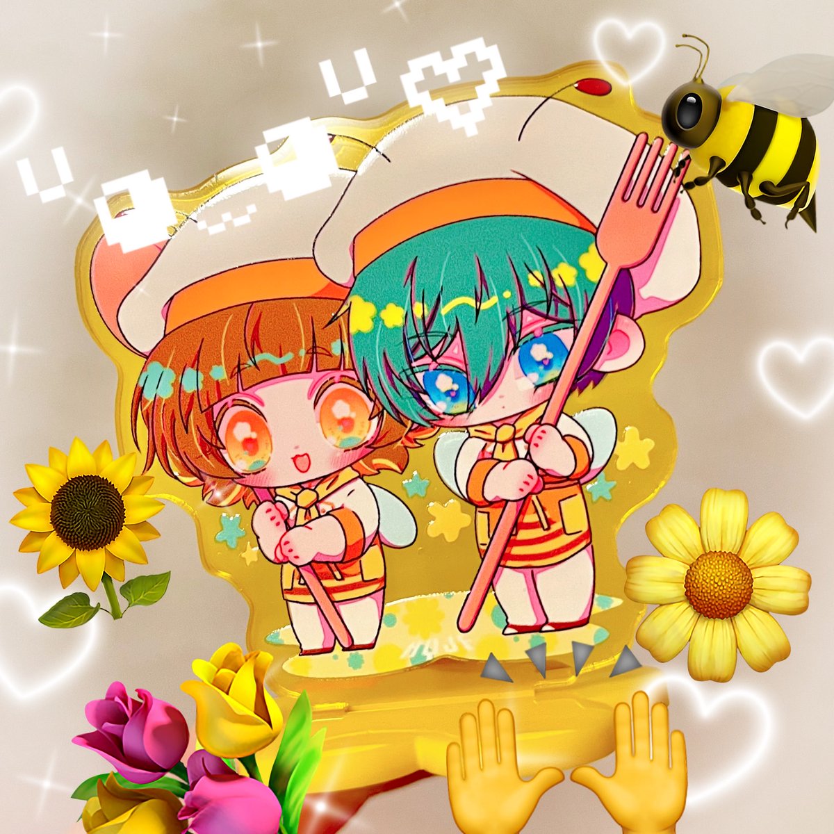 0825rb's tweet photo. 💛それぞれアクスタとカンカンにしました💛
アククタの台座はフラワー型🌼 https://t.co/tT7Z8wDzUe