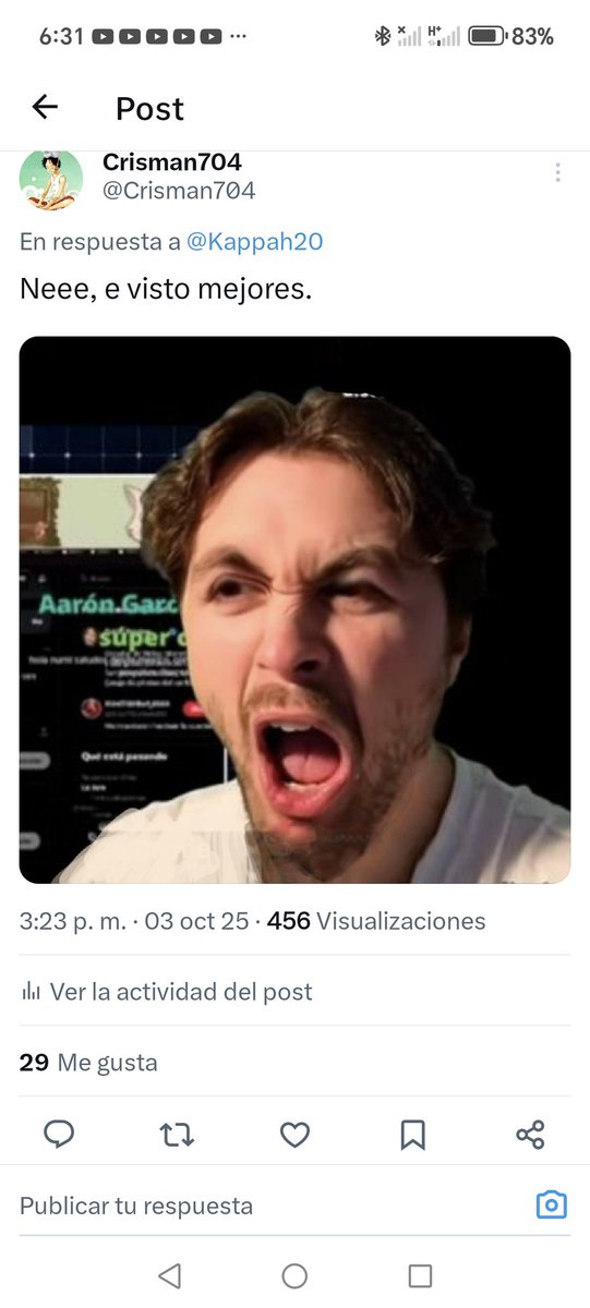 Crisman704's tweet photo. @Kbronproyectado Cara horrible. https://t.co/LCYdzZ08Ov