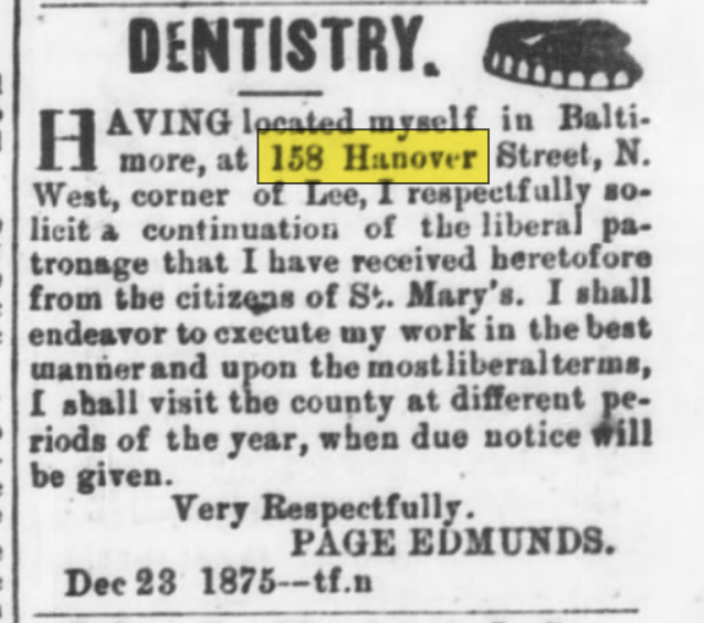 BehindBmoreLots's tweet photo. having relocated from Leondardtown in St. Mary's County, dentist Page Edmunds invited his former patients to make the trip to Baltimore to be seen- they could even stay the night in the building! https://t.co/cHEBsjcUBj