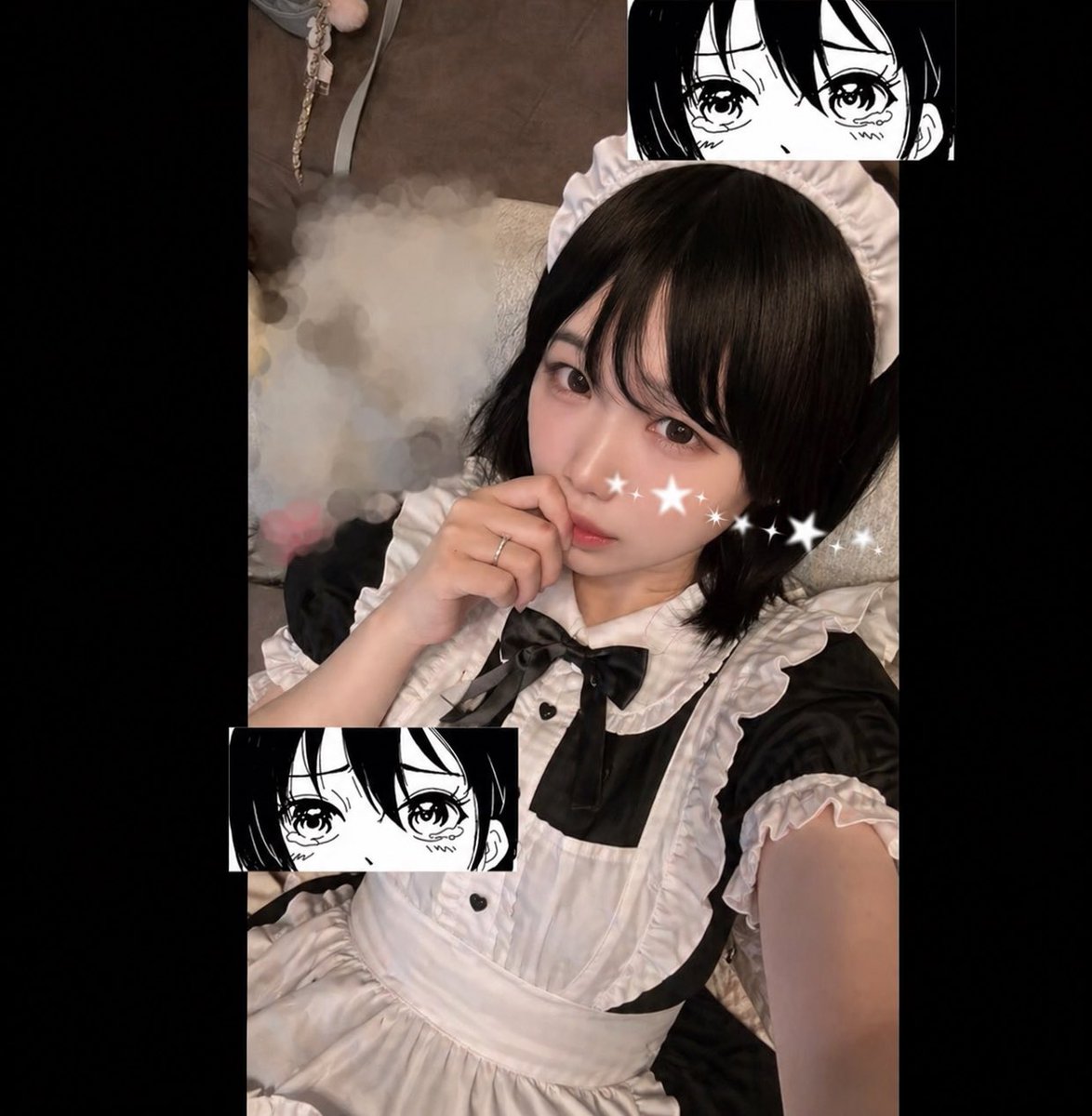hamutarosann's tweet image. chatgptで着せ替え人形にして遊んだ
(男装←→メイド服)
写真送って、指示するだけでできるからすごい
#自撮り界隈　#いいね返し　#chatgpt