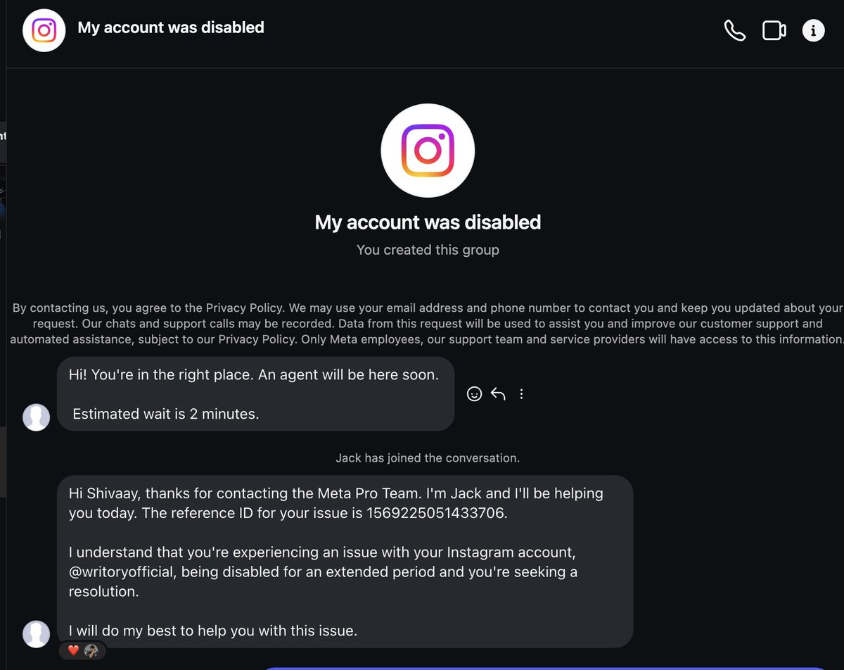 writoryofficial's tweet image. @Instagram @Meta my business account @writoryofficial — a platform for writers &amp;amp; poets — has been DISABLED for 12+ days. No resolution. Real creators are waiting. This is unacceptable.

Case ID: 22036662493729583

#Instagram #MetaSupport #AccountDisabled #WritersOfInstagram