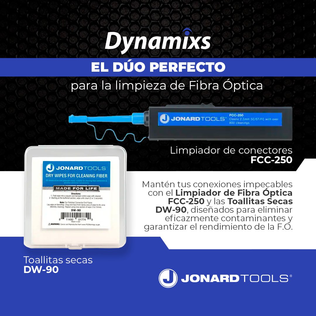 DynamixsTechCR's tweet image. La suciedad arruina la fibra óptica🚫

Mantén tu red al 100% con Jonard Tools:

✅ DW-90: Toallitas resistentes para campo.
✅ FCC-250: Limpiador "clic" para Data Centers.Consíguelos en @DynamixsTechCR. 

#Redes #JonardTools #CostaRica #Telecom