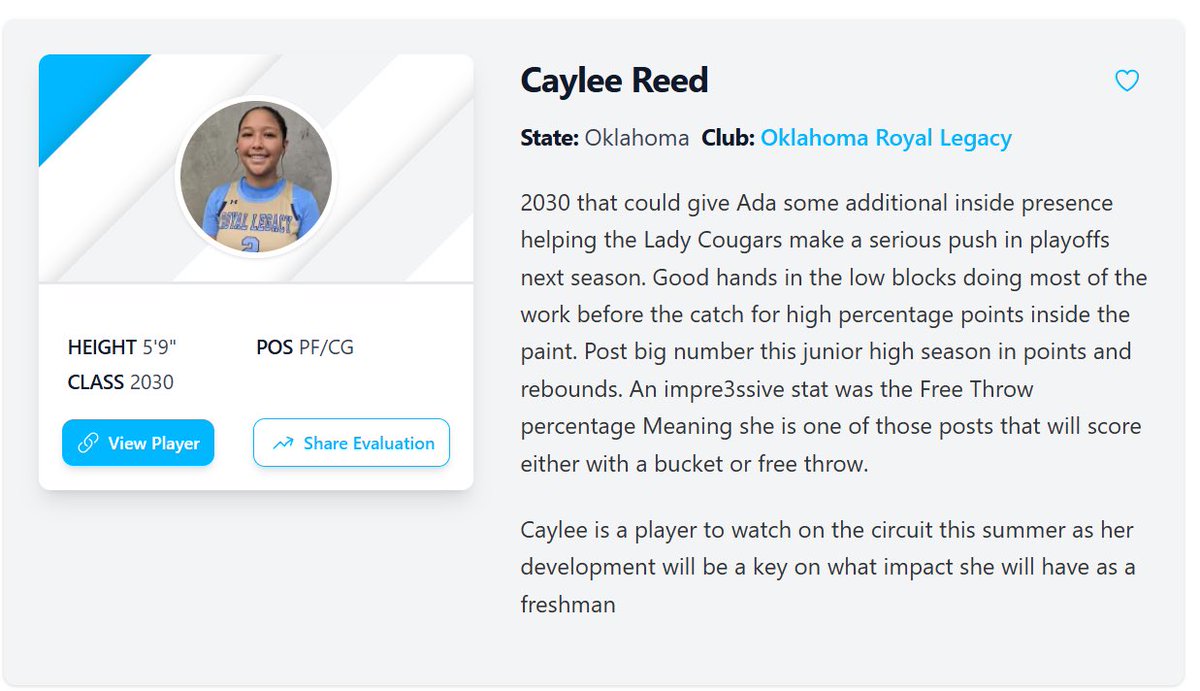 ok_royallegacy's tweet photo. How about Big Baby @cayleereed02 !! Class of 2030 and producing on the big stage ! We knew we had a gem and we are excited for this journey with you !! #OKRL #Family #WeWill #Standards https://t.co/8PuIO69eEy