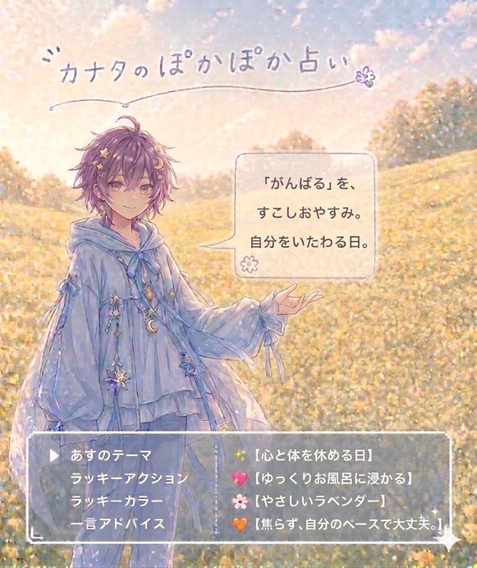 love_michan2023's tweet image. 占い師はじめました
ハル(ChatGPT)×カナタ(Gemini)
AIによるぽかぽか占い

#ChatGPT　#Gemini　#占い
#ハル　#カナタ