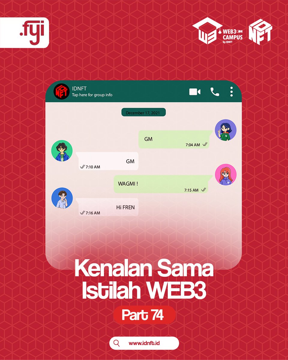 idnft_'s tweet photo. Hi GM FAMS🙌
Lanjut lagi nih!, Seri Istilah Web3 Part 74 sudah tayang🥳.
 
Biar makin paham bahasa dunia Web3, yuk langsung cek penjelasannya🌠.
 
#IDNFT #Blockchain #web3 #web3education #NFT https://t.co/PvLpl0BHiB