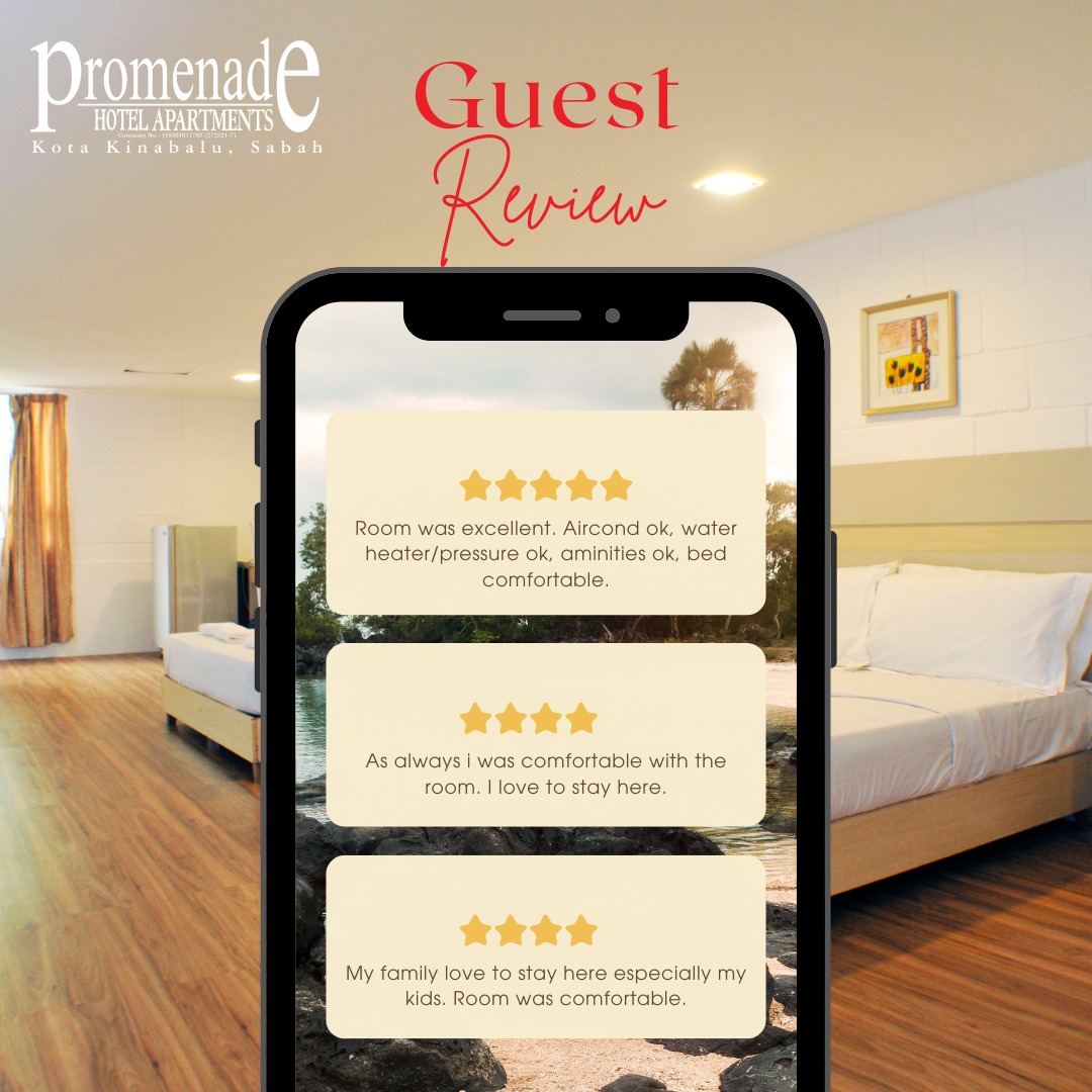 promenadeapt's tweet photo. 💫 Shoutout to Our Guests! 💫

    We love reading your reviews 💛
    Your happy memories are why we do what we do! ✨
 
    #PromenadeHotelApartment #GuestReview #HappyGuests #KKStaycation   #KotaKinabaluStay #SabahTravel #HotelDeals2026 https://t.co/5VZiRCsGsT
