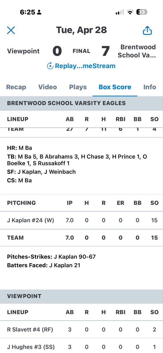 NitroRecruits's tweet photo. UNCOMMITTED 2027 1B/OF/RHP Jack Kaplan with the PERFECT GAME. High academic 6’5 LHH. No brainer 👀⚡️ https://t.co/0rKoQyQEcy