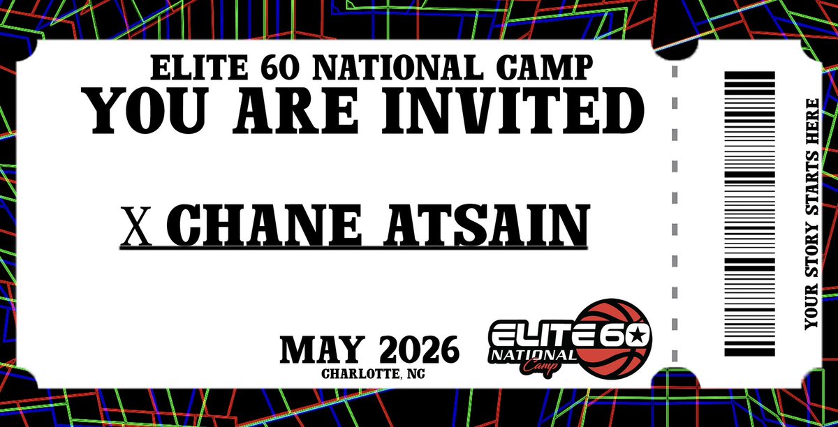 Class of 2028 Georgia Legacy (GA) Chane Atsain has been INVITED to the Elite 60 National Camp.