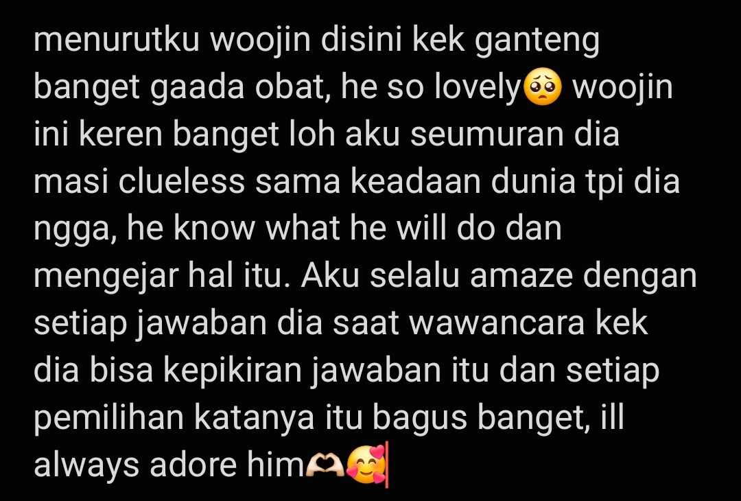 uwuwue0's tweet photo. @greesky54 makasi untuk GAnya ya ka, gamuat tulis disini huhu
#ShottiesWithWoojin
#WeStandWithWoojin
#ProtectWoojin
#RespectAllMembers
#LNGSHOT4
#4SHOBOIZ https://t.co/HVj70ZZuMj