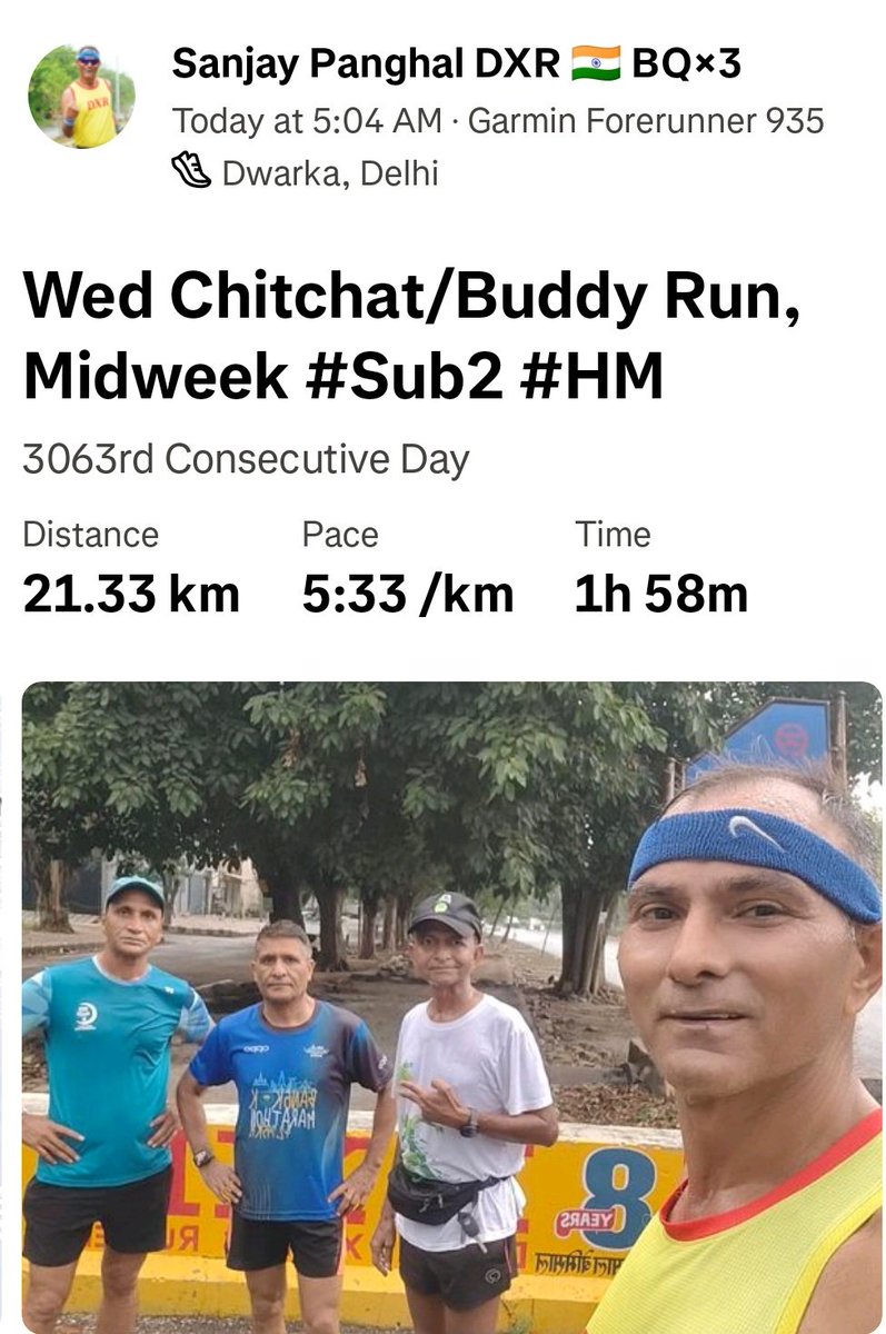 sanjaypanghal's tweet image. कोई ना समझ पाया, ये प्रभु की माया अपरम्पार,
21Km के Loop, द्वारका में दिखा दिए मौसम चार,
अंधा अंधड़, मोटी बूंदों की वर्षा, निपट सूखा फिर मधुरिम फ़ौहार।
Wed Chitchat/Buddy Midweek #Sub2 #HM Run
#AdmireYourself #nonstoprunner #Runपगले #DXR #मक्खनदौड़ #RunningMonk #fitness #running