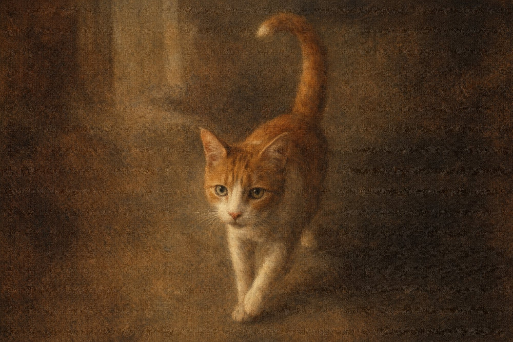 PetCanvasX's tweet image. I took a step forward.
Not because I trust you… just because I’m curious.

#catwalking
#aestheticcat
#softlight